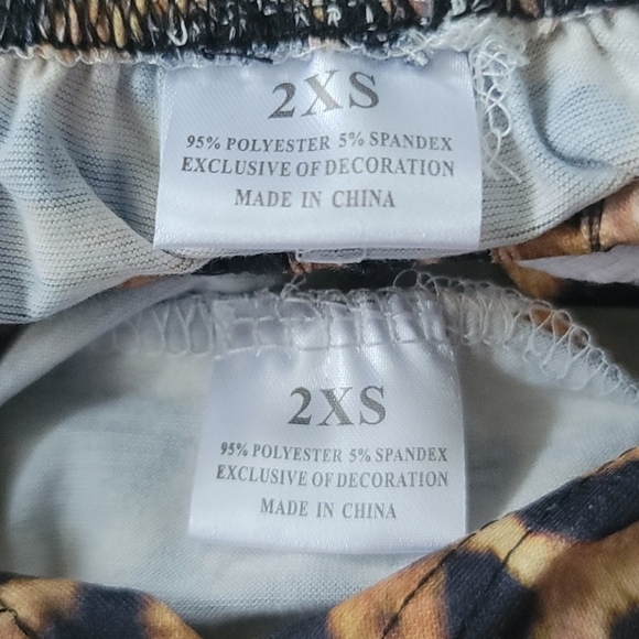 Leopard print sleeveless hoodie and shorts NWOT - Picture 8 of 10